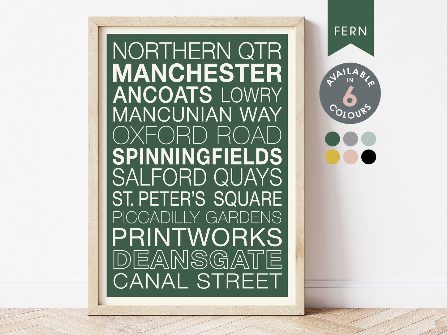 MANCHESTER STREETS PRINT