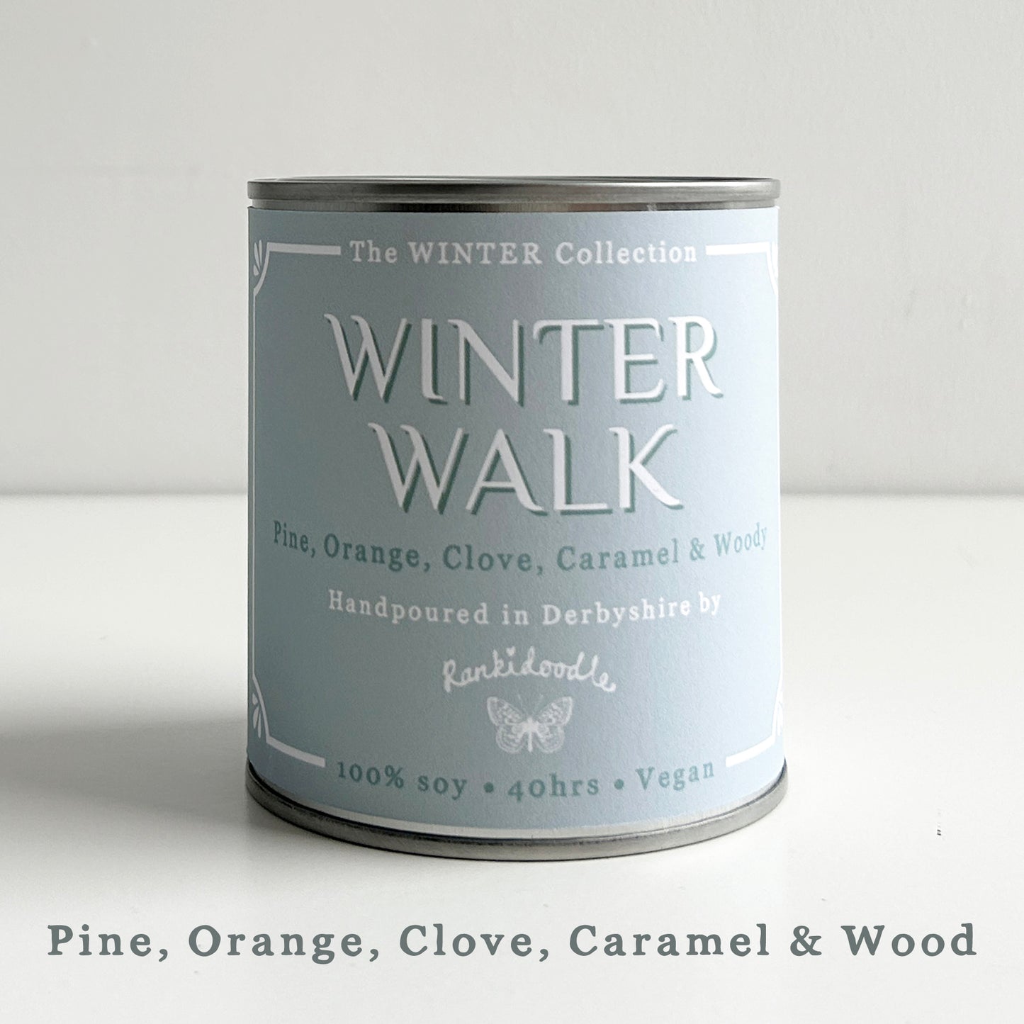 Winter Walk | Candle in a Tin | Christmas Candle | 240g | 100% soy | vegan | 40 hours | Scented candle