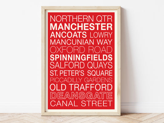 MAN UTD STREETS | Manchester Art | Football Print | Old Trafford