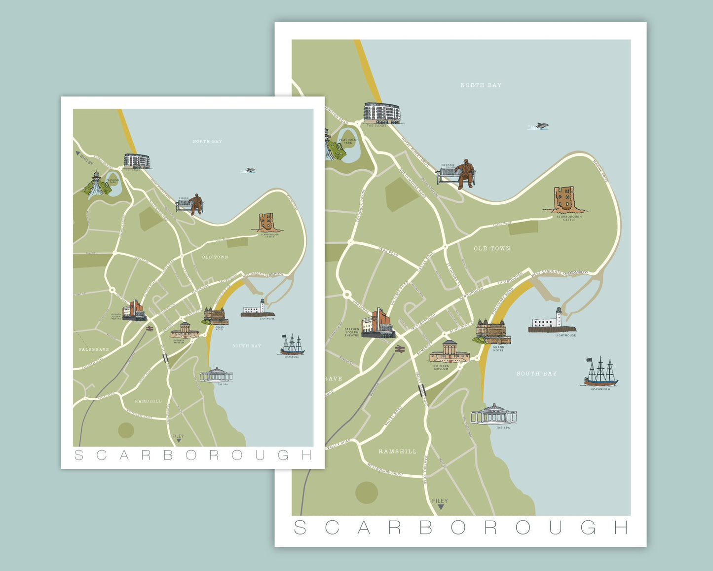 SCARBOROUGH MAP PRINT