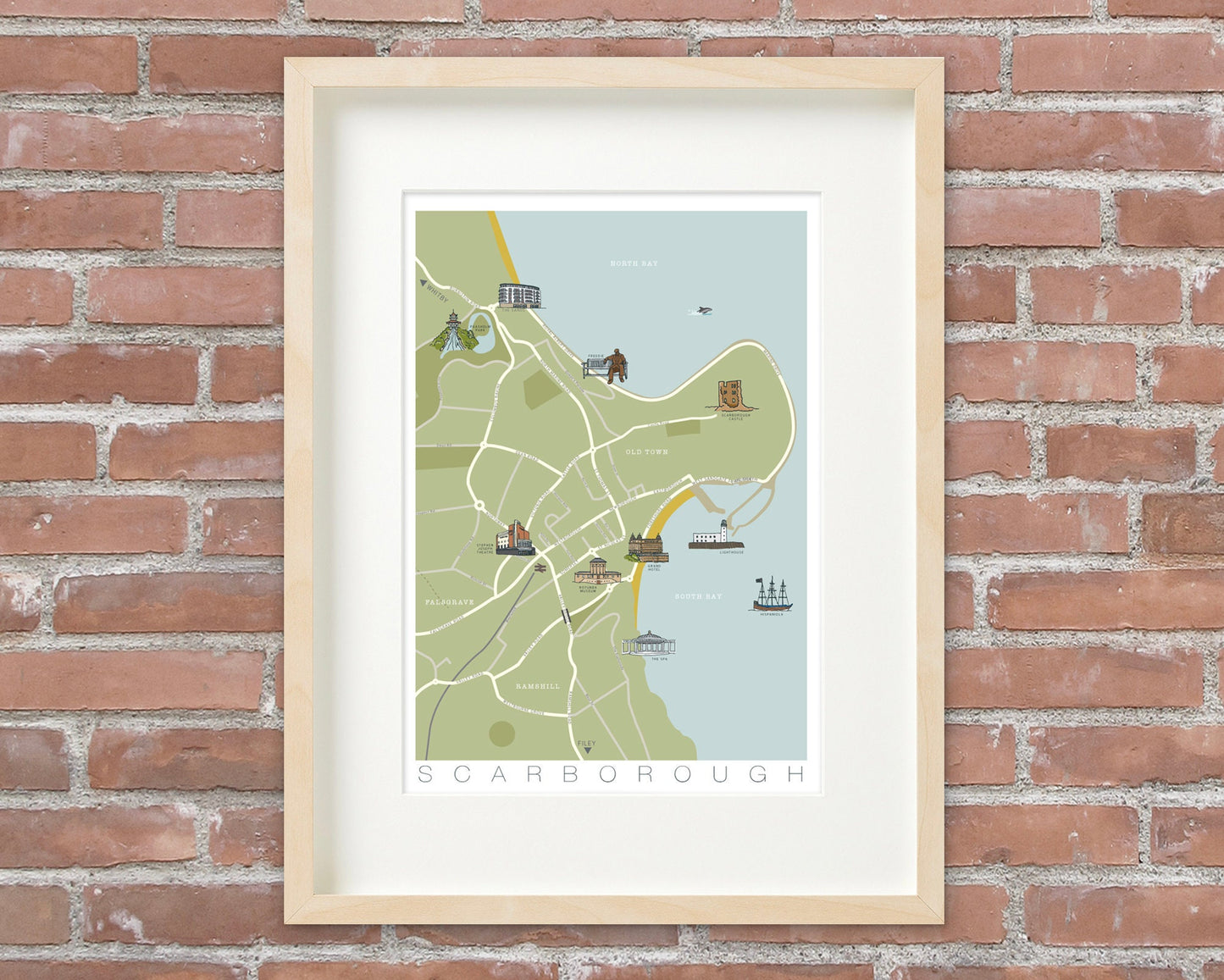 SCARBOROUGH MAP PRINT