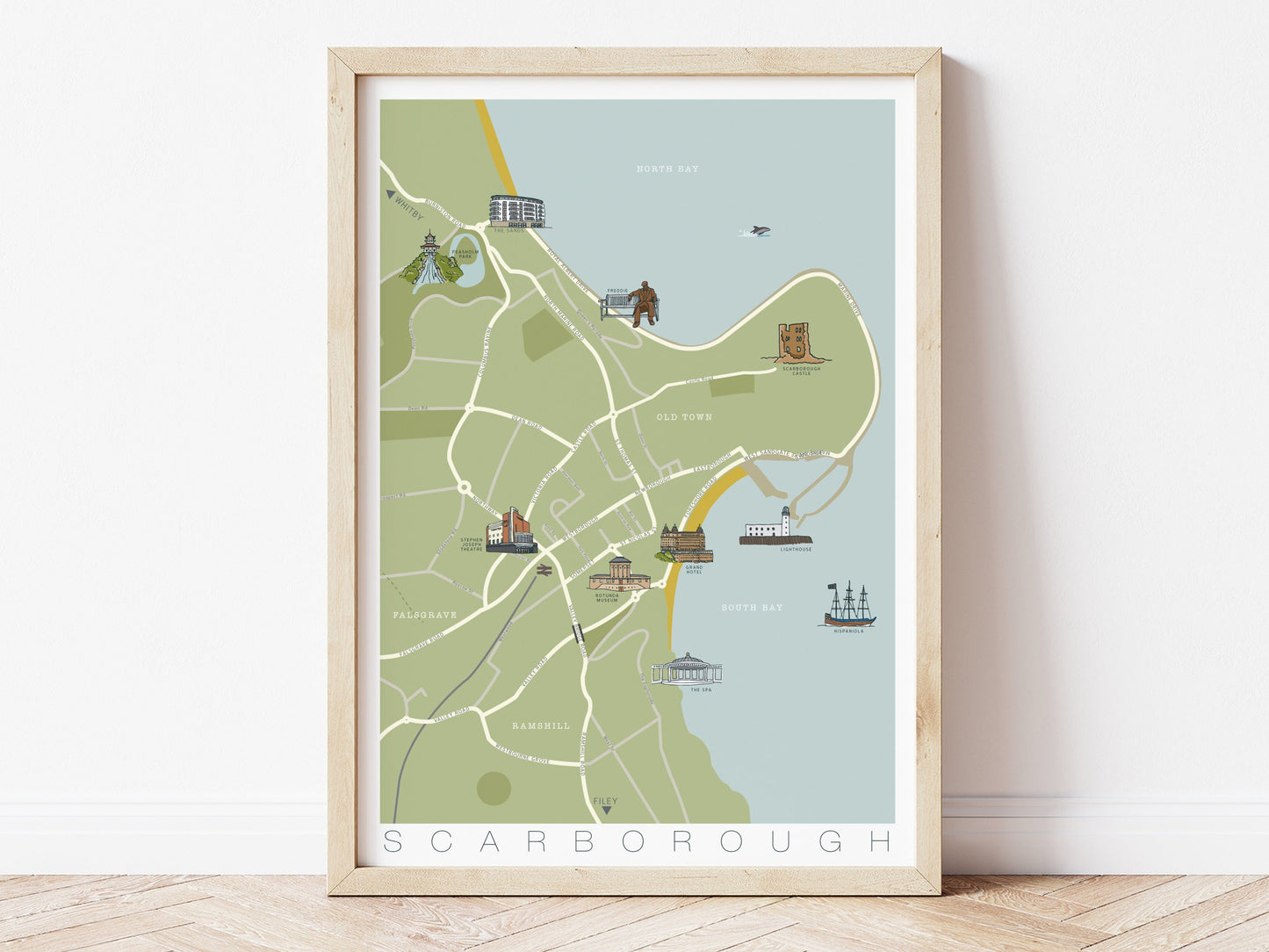 SCARBOROUGH MAP PRINT