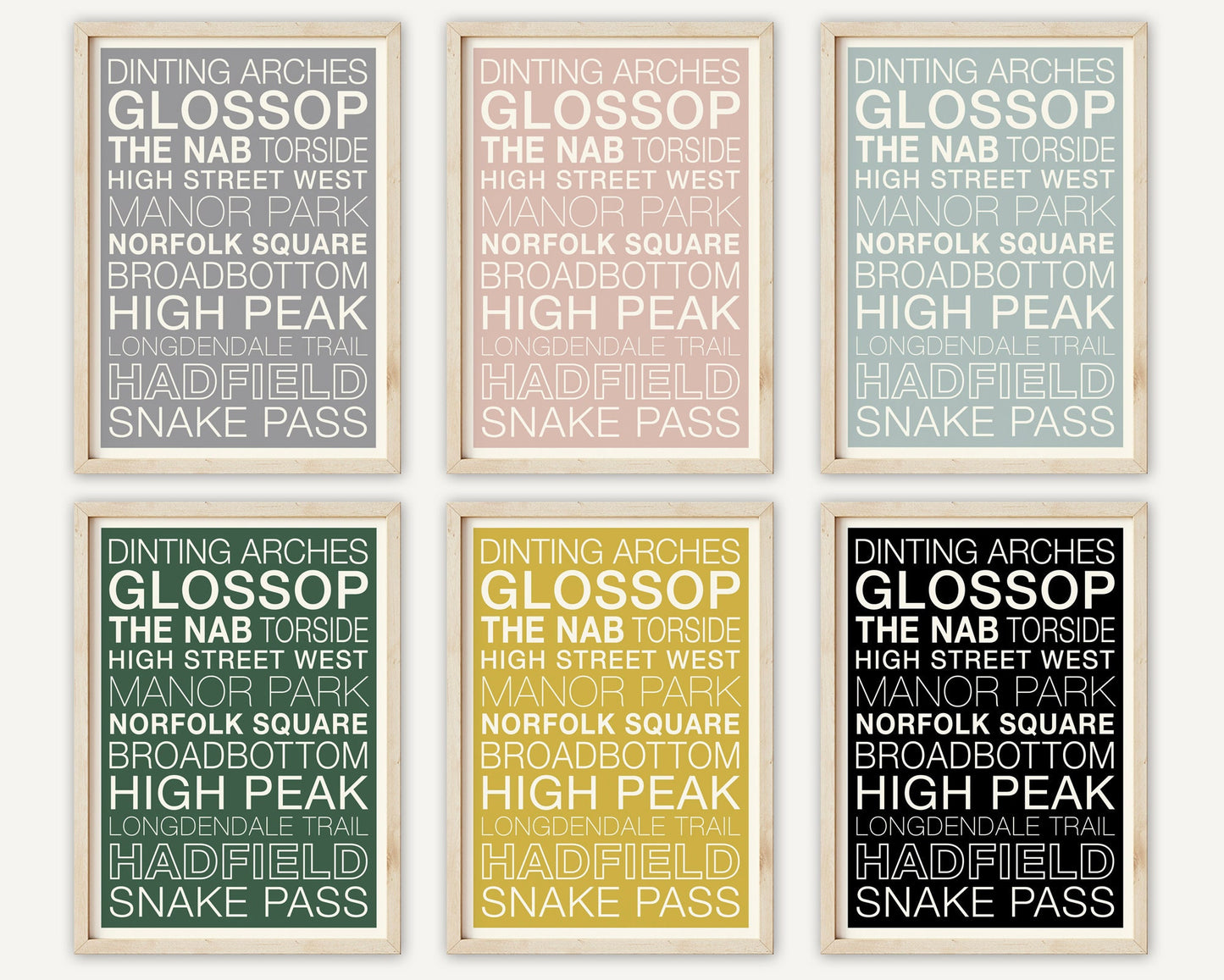 GLOSSOP STREETS PRINT