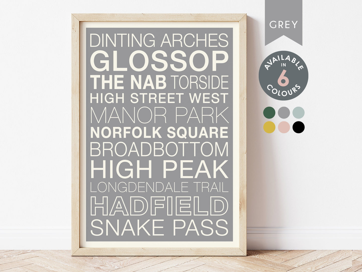 GLOSSOP STREETS PRINT