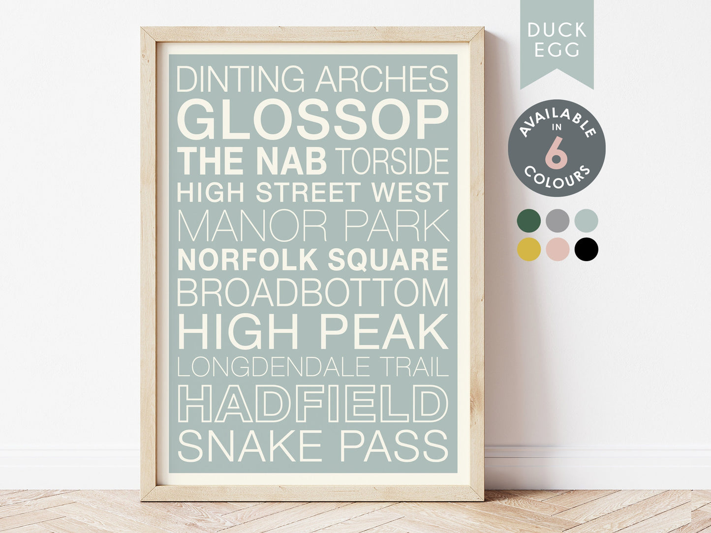 GLOSSOP STREETS PRINT