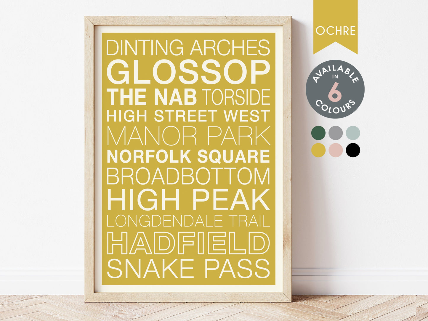 GLOSSOP STREETS PRINT