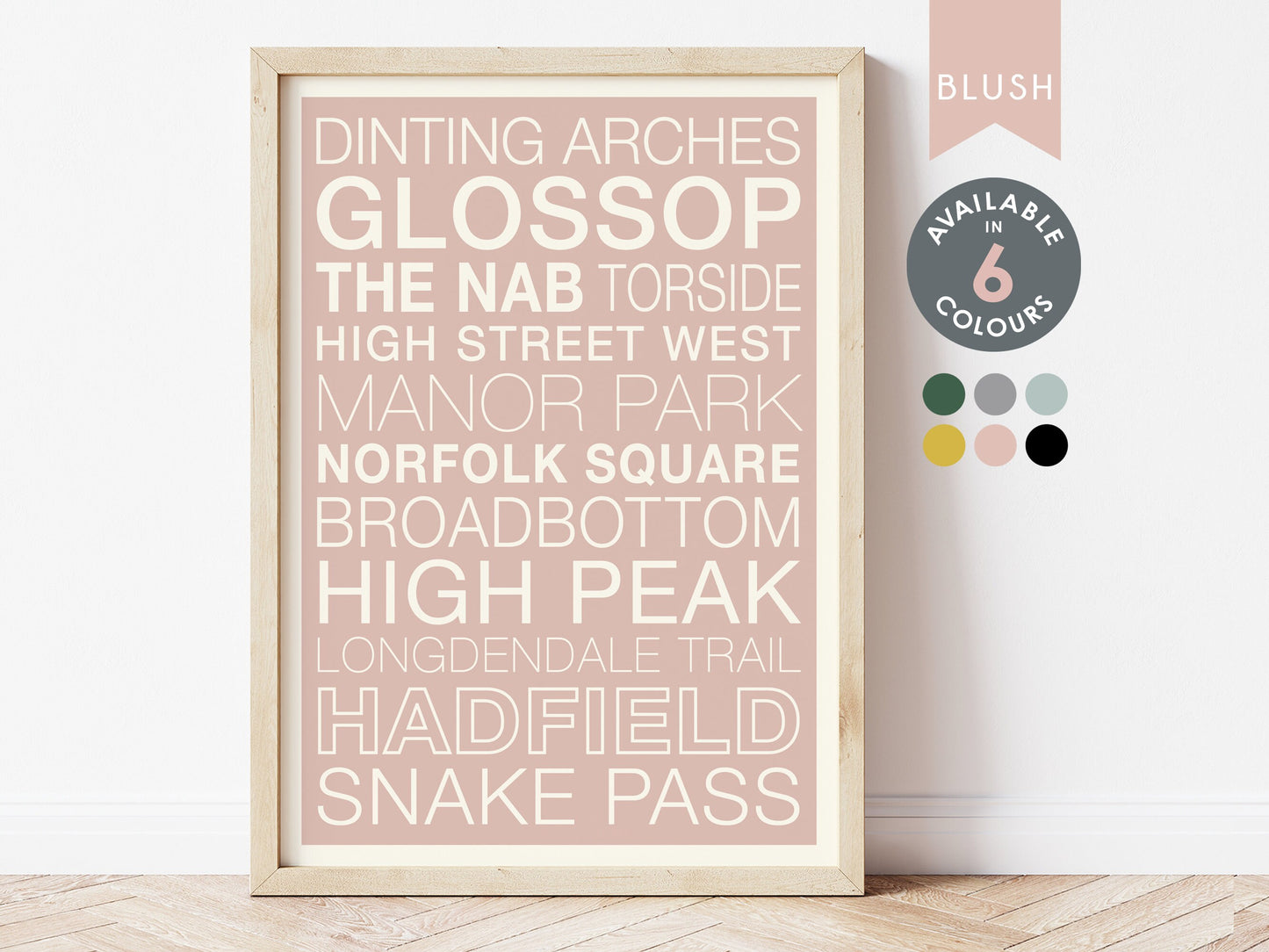 GLOSSOP STREETS PRINT