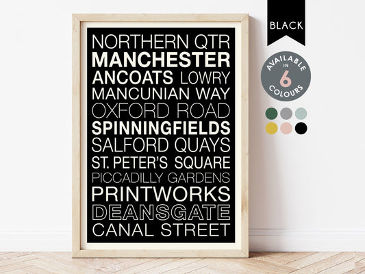 MANCHESTER STREETS PRINT