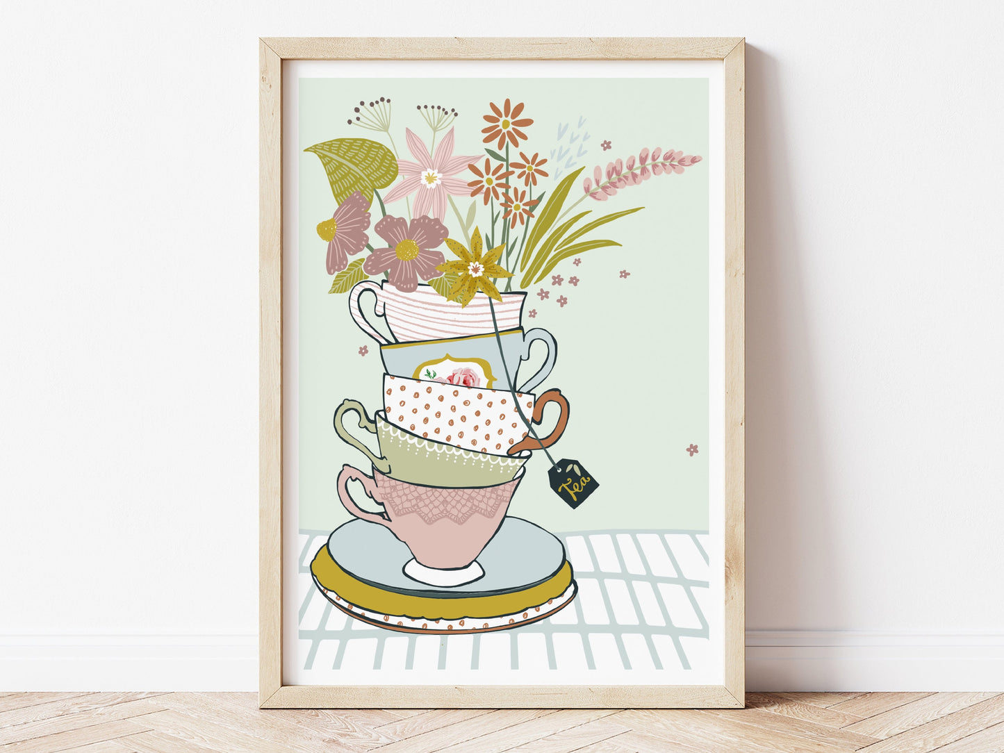 FLORAL TEACUPS PRINT