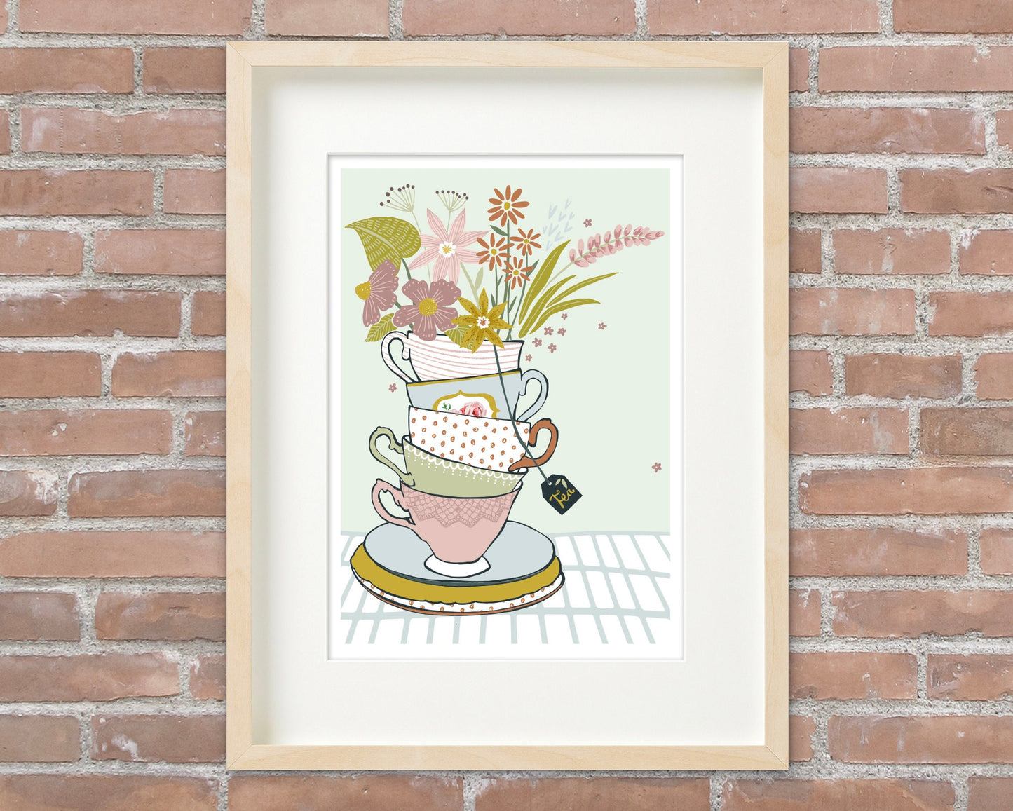 FLORAL TEACUPS PRINT